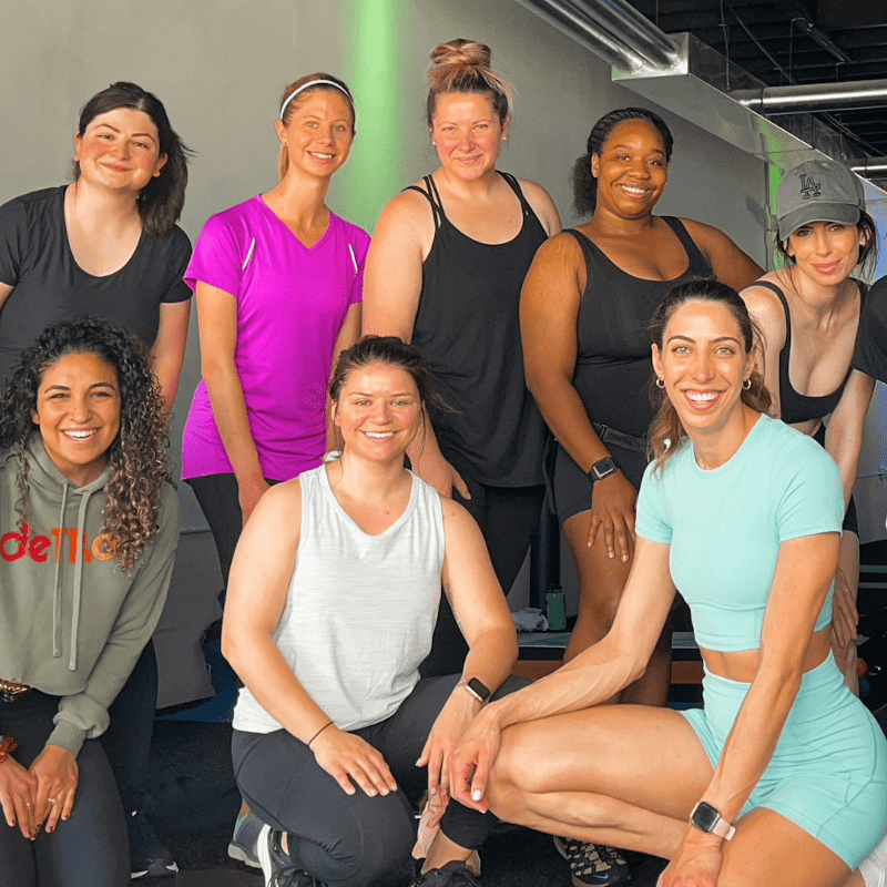 A group of women who training with Nicole Nahed